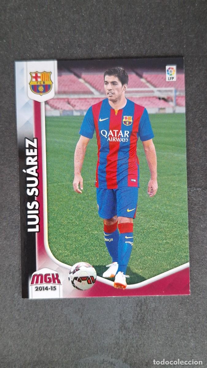 Cromos de f&uacute;tbol: L1 LUIS SUAREZ F. C. BARCELONA PERSENTACION NUEVO FICHAJE 468 PANINI MEGACRACKS 2014 2015 14 15
