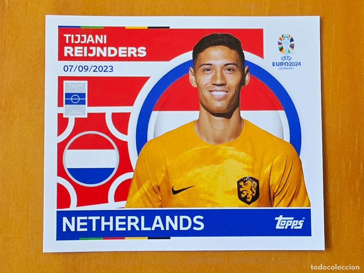 Cromos de f&uacute;tbol: NED 13 Tijjani Reijnders, Pa&iacute;ses Bajos Holanda, Topps UEFA Euro 2024, Eurocopa Germany 24 sticker