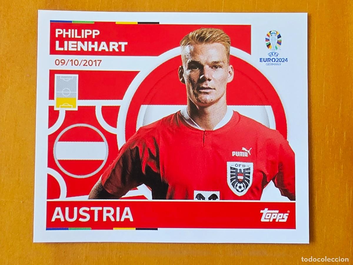 Cromos de f&uacute;tbol: AUT 6 Philipp Lienhart, Austria, Topps UEFA Euro 2024, Eurocopa Germany 24 sticker
