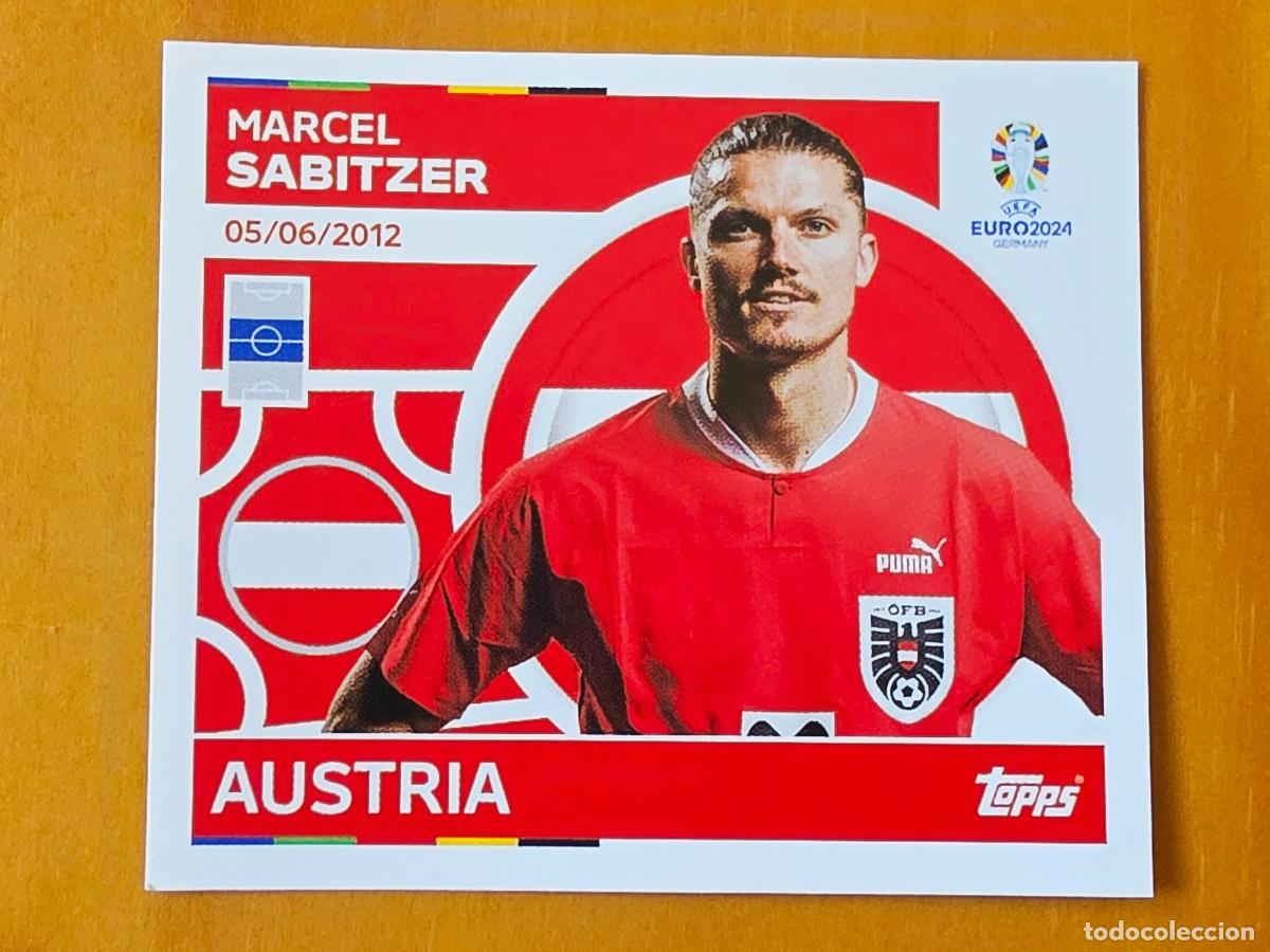 Cromos de f&uacute;tbol: AUT 10 Marcel Sabitzer, Austria, Topps UEFA Euro 2024, Eurocopa Germany 24 sticker