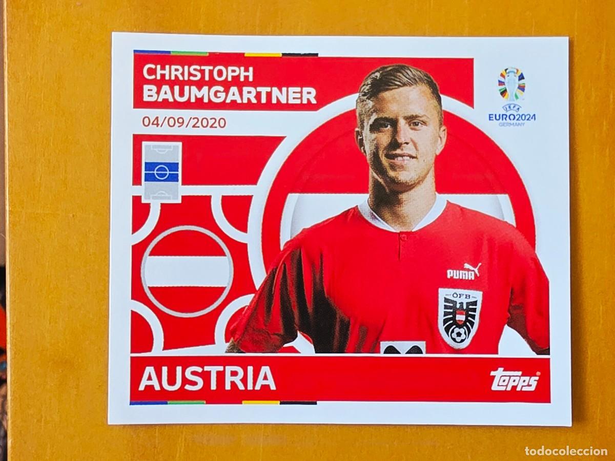 Cromos de f&uacute;tbol: AUT 15 Christoph Baumgartner, Austria, Topps UEFA Euro 2024, Eurocopa Germany 24 sticker