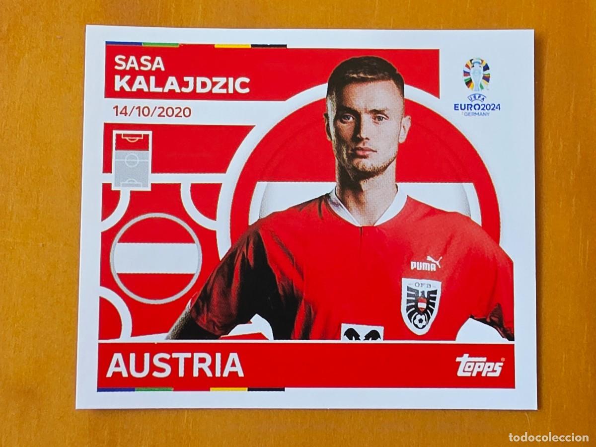 Cromos de f&uacute;tbol: AUT 19 Sasa Kalajdzic, Austria, Topps UEFA Euro 2024, Eurocopa Germany 24 sticker