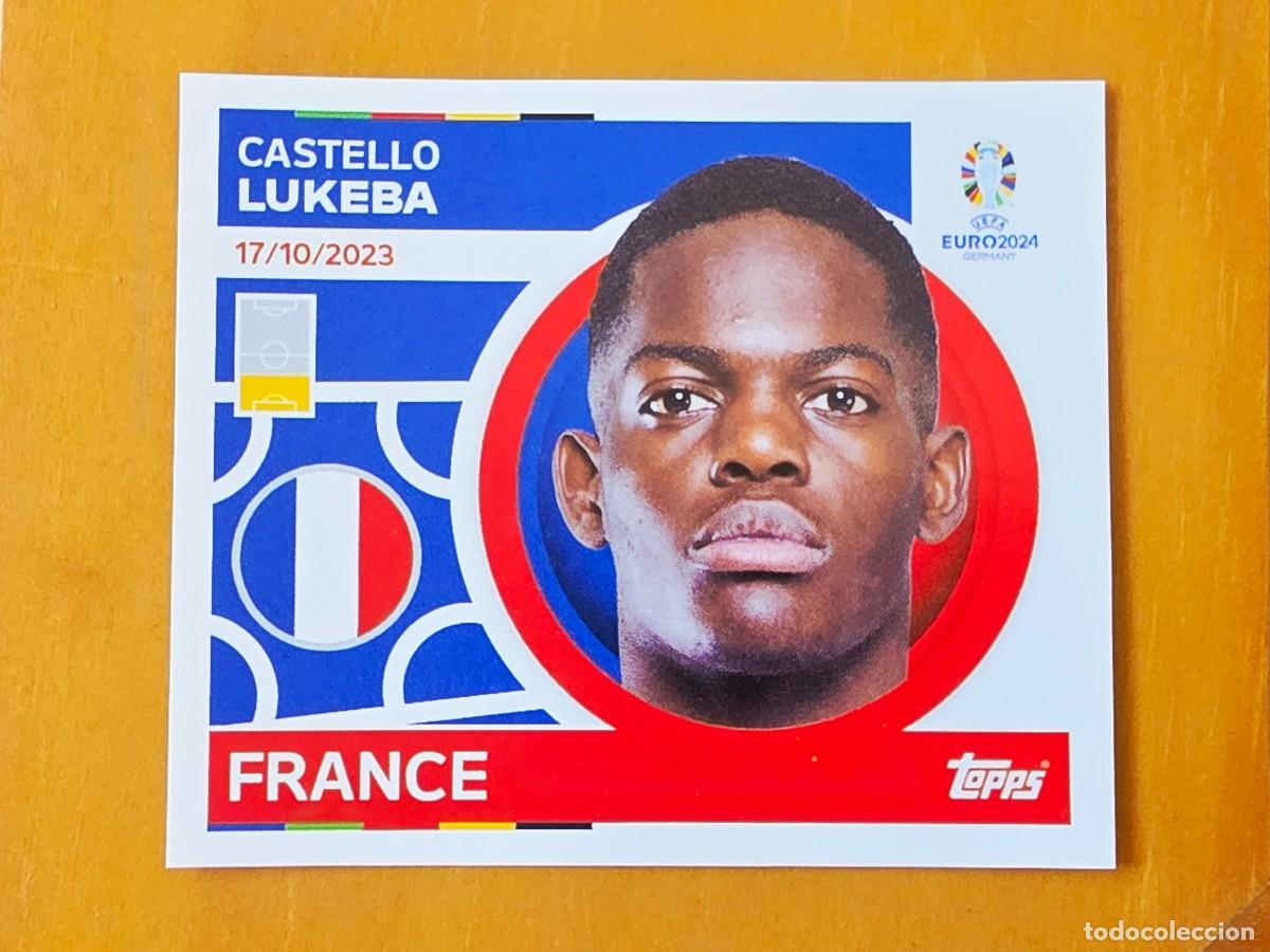 Cartes &agrave; collectionner de Football: FRA 8 Castello Lukeba, Francia, Topps UEFA Euro 2024, Eurocopa Germany 24 sticker