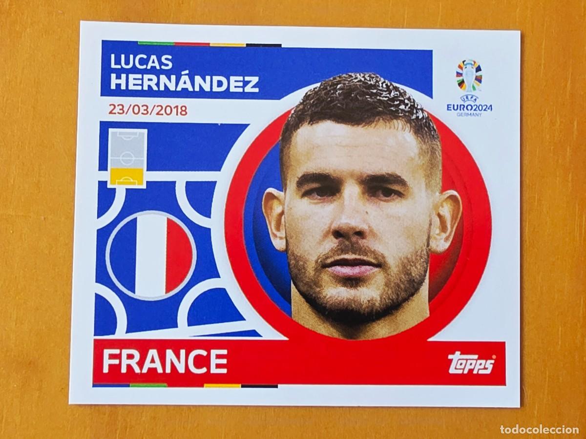 Fu&szlig;ball-Sticker: FRA 10 Lucas Hern&aacute;ndez, Francia, Topps UEFA Euro 2024, Eurocopa Germany 24 sticker