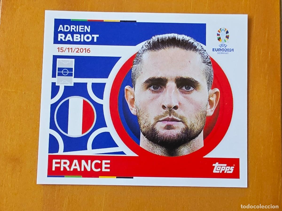 Fu&szlig;ball-Sticker: FRA 15 Adrien Rabiot, Francia, Topps UEFA Euro 2024, Eurocopa Germany 24 sticker