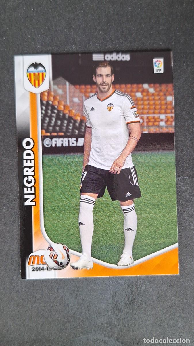 Cromos de f&uacute;tbol: L1 NEGREDO VALENCIA C. F. NUEVO FICHAJE 504 PANINI MEGACRACKS 2014 2015 14 15