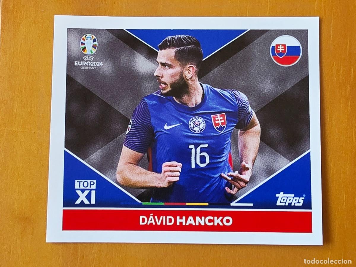 Cromos de f&uacute;tbol: SVK TOP 1 D&aacute;vid Hanc, Eslovaquia, top XI, Topps UEFA Euro 2024, Eurocopa Germany 24 sticker