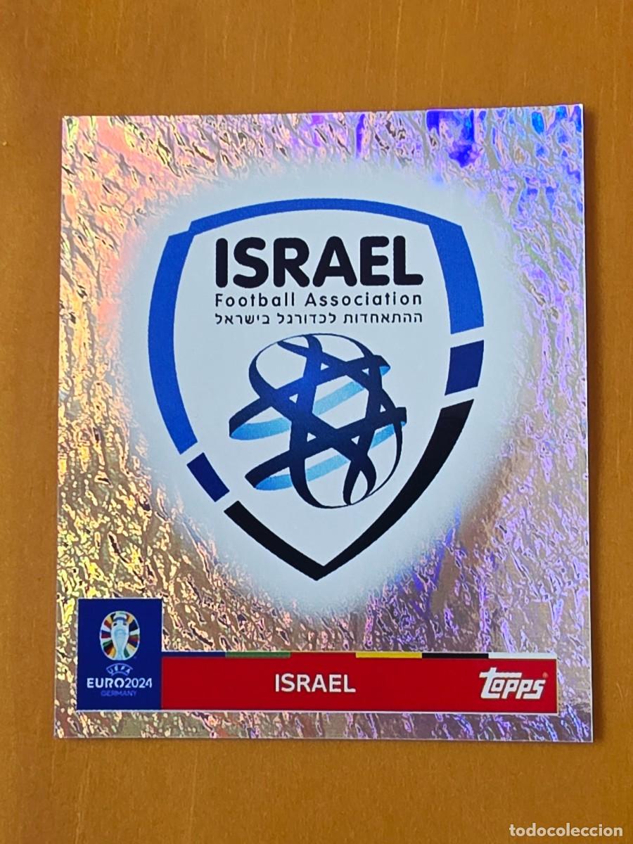 Cromos de f&uacute;tbol: ISR 1 Escudo logo Israel, Topps UEFA Euro 2024, Eurocopa Germany 24 sticker