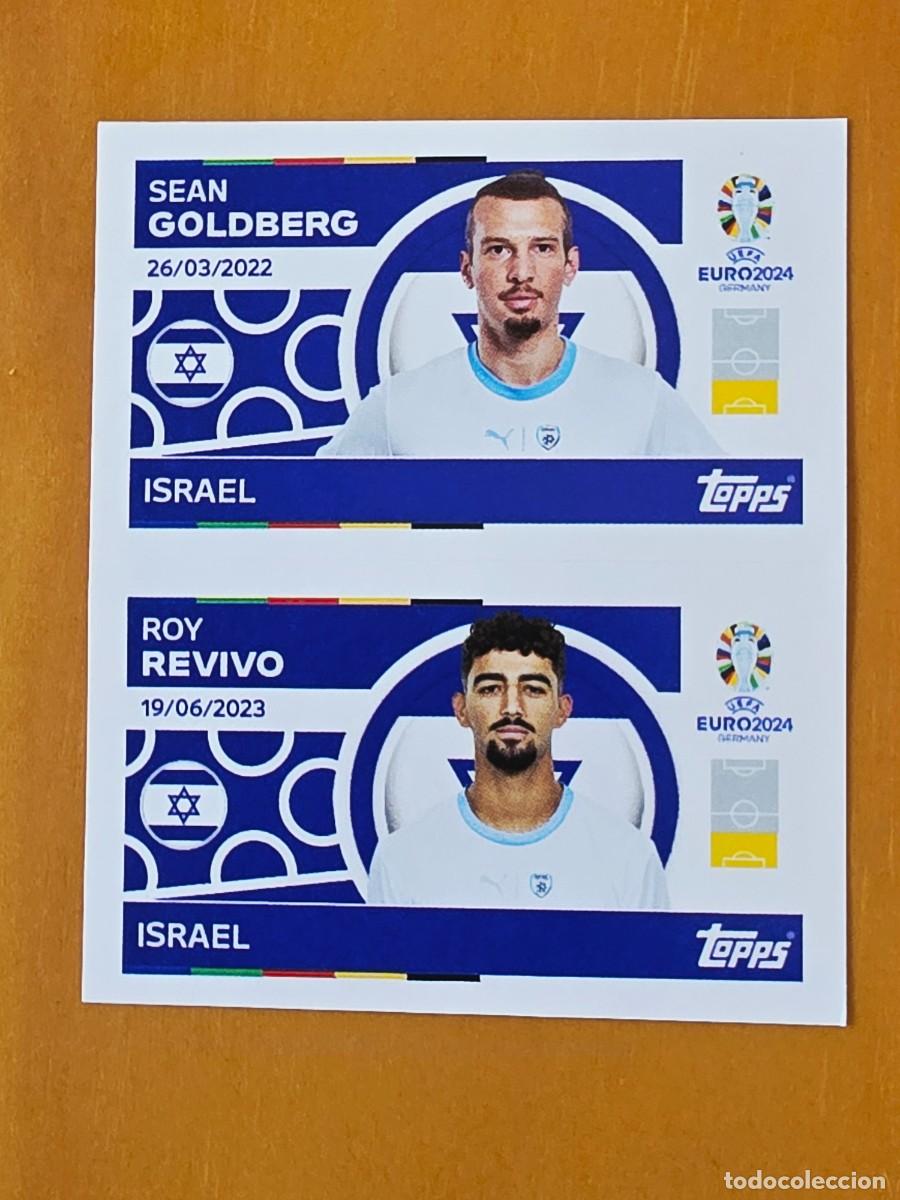 Cromos de f&uacute;tbol: ISR 6 y 7 Sean Goldberg / Roy Revivo, Israel, Topps UEFA Euro 2024, Eurocopa Germany 24 sticker