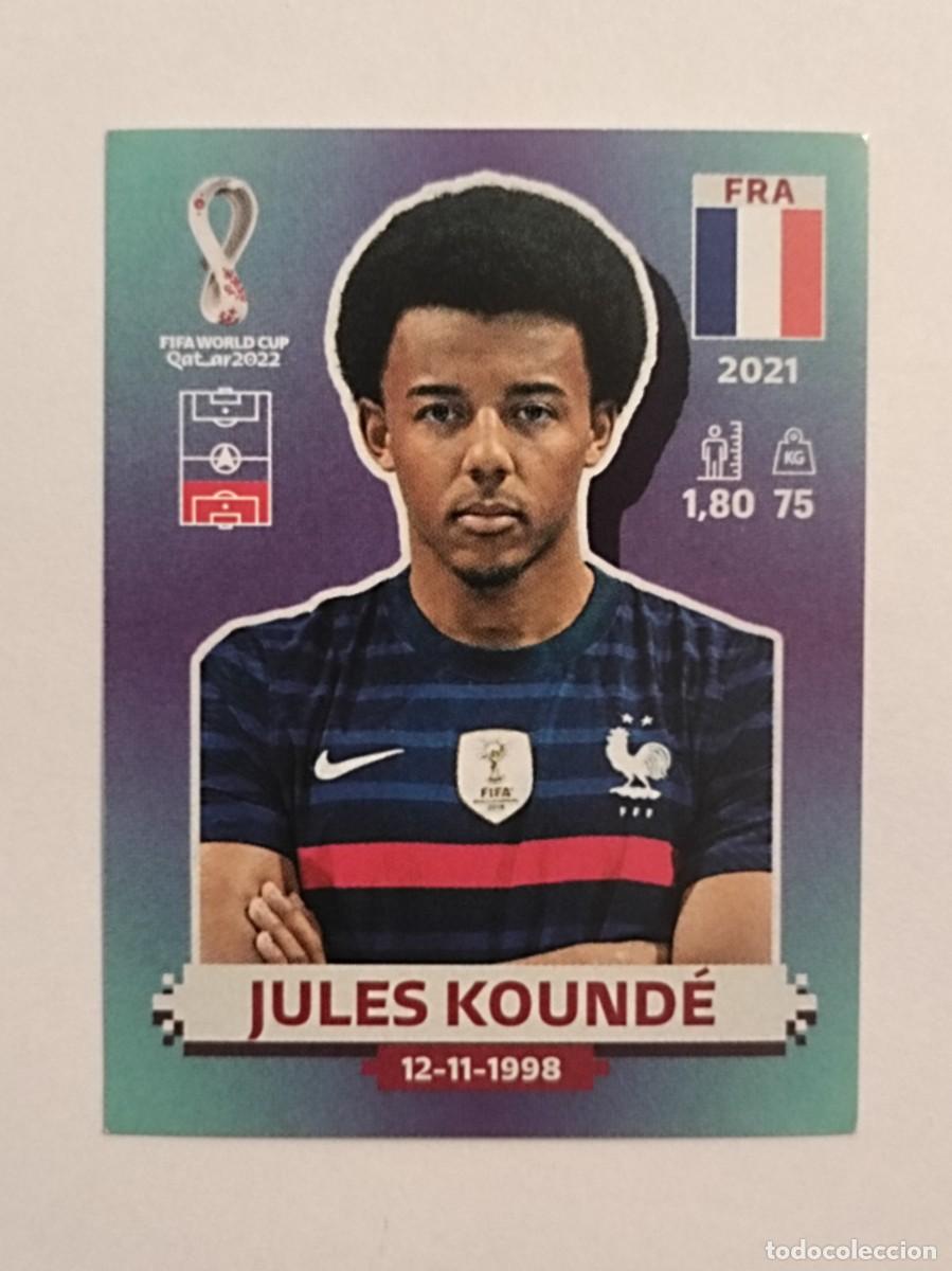 Cromos de f&uacute;tbol: #FRA 8 JULES KOUNDE (FRANCIA) MUNDIAL QATAR 2022 PANINI