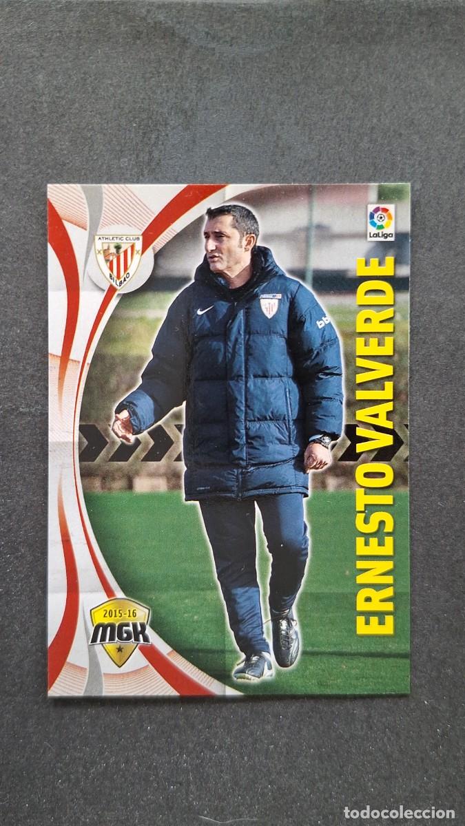 Cromos de f&uacute;tbol: L1 ERNESTO VALVERDE ENTRENADOR ATHLETIC CLUB DE BILBAO 2 PANINI MEGACRACKS 2015 2016 15 16