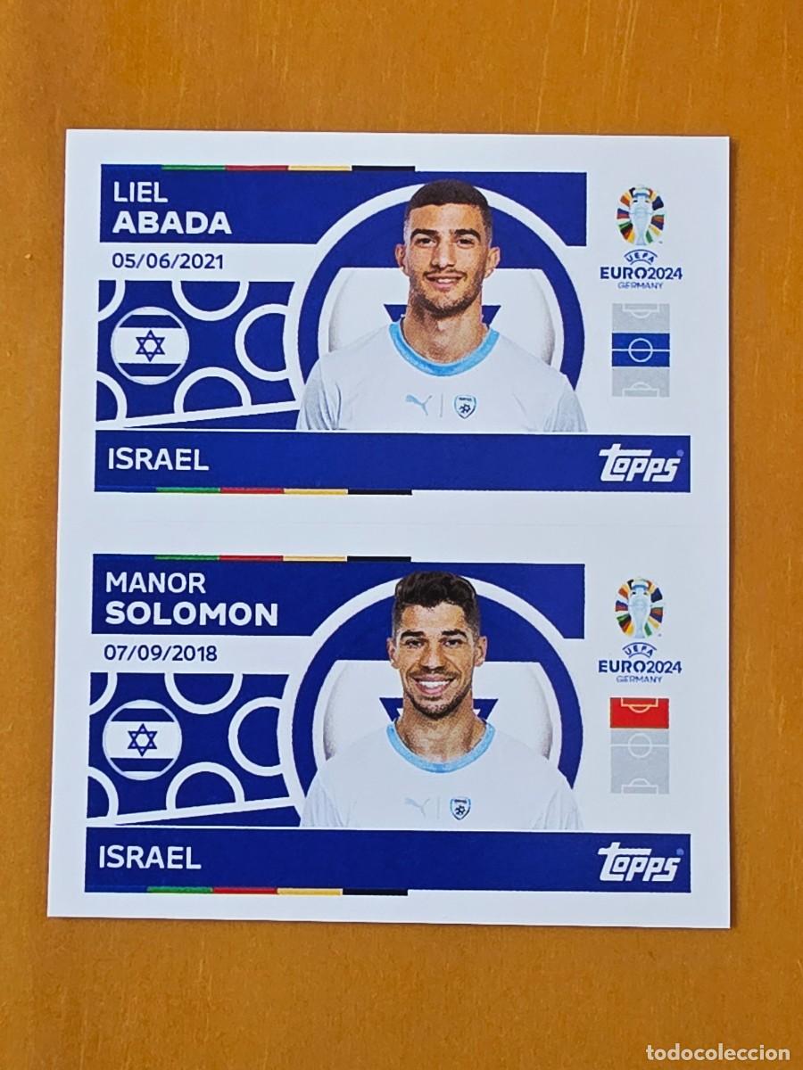 Cromos de f&uacute;tbol: ISR 14 y 15 Liel Abada / Manor Solomon, Israel, Topps UEFA Euro 2024, Eurocopa Germany 24 sticker