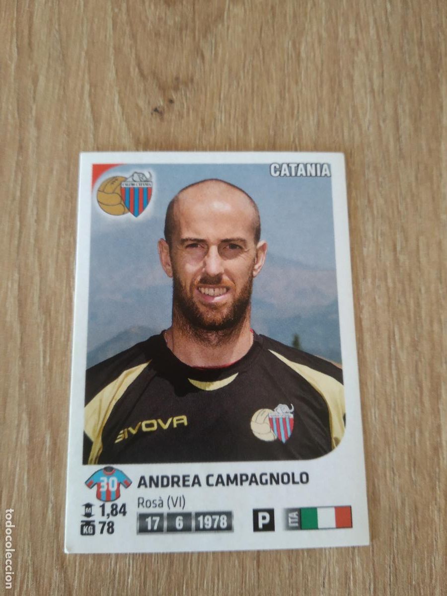 Cromos de f&uacute;tbol: 75 ANDREA CAMPAGNOLO CATANIA CROMO FUTBOL PANINI LIGA ITALIA 2011-2012 CALCIATORI 11-12
