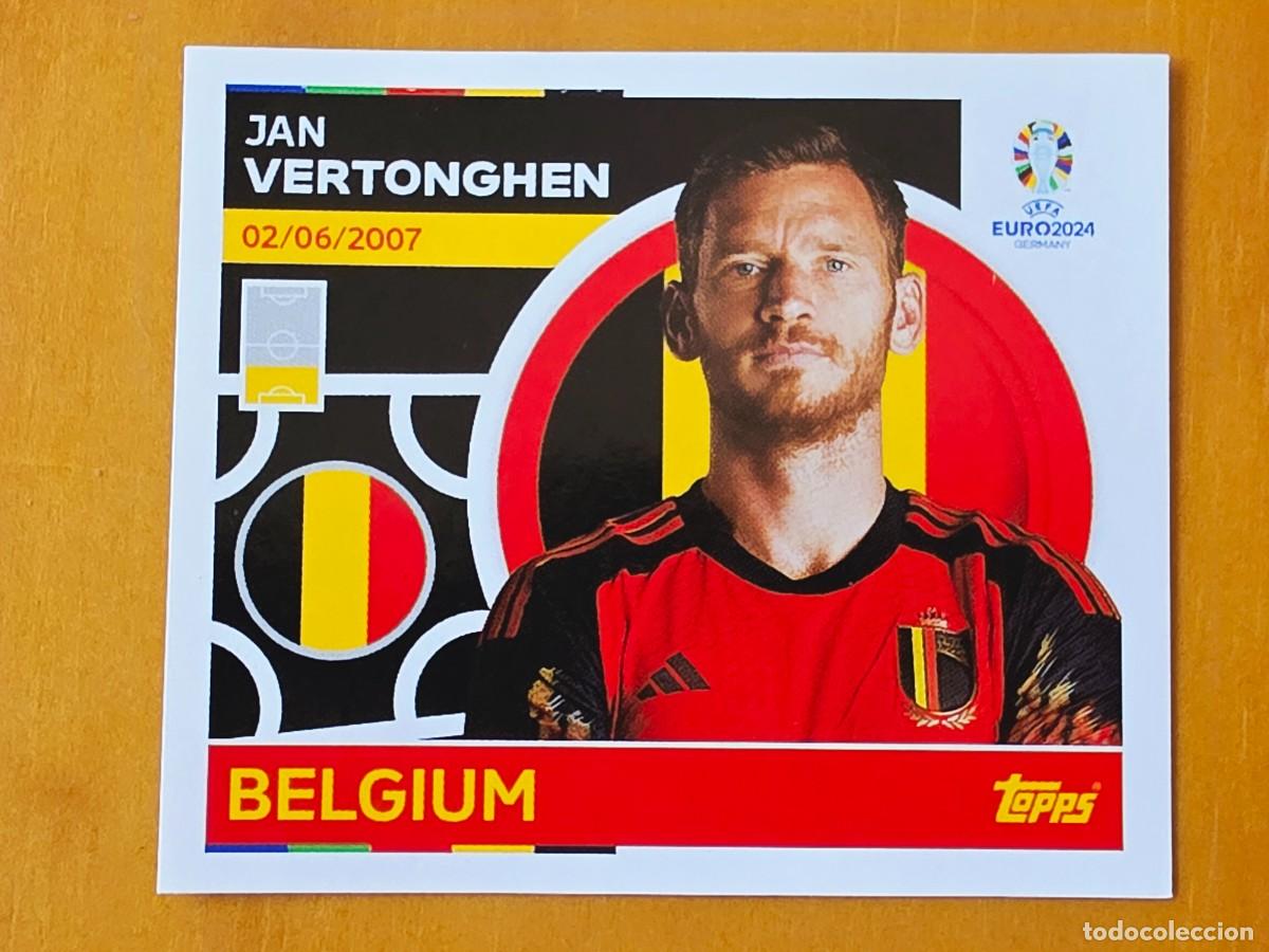 Cromos de f&uacute;tbol: BEL 5 Jan Vertonghen, B&eacute;lgica, Topps UEFA Euro 2024, Eurocopa Germany 24 sticker