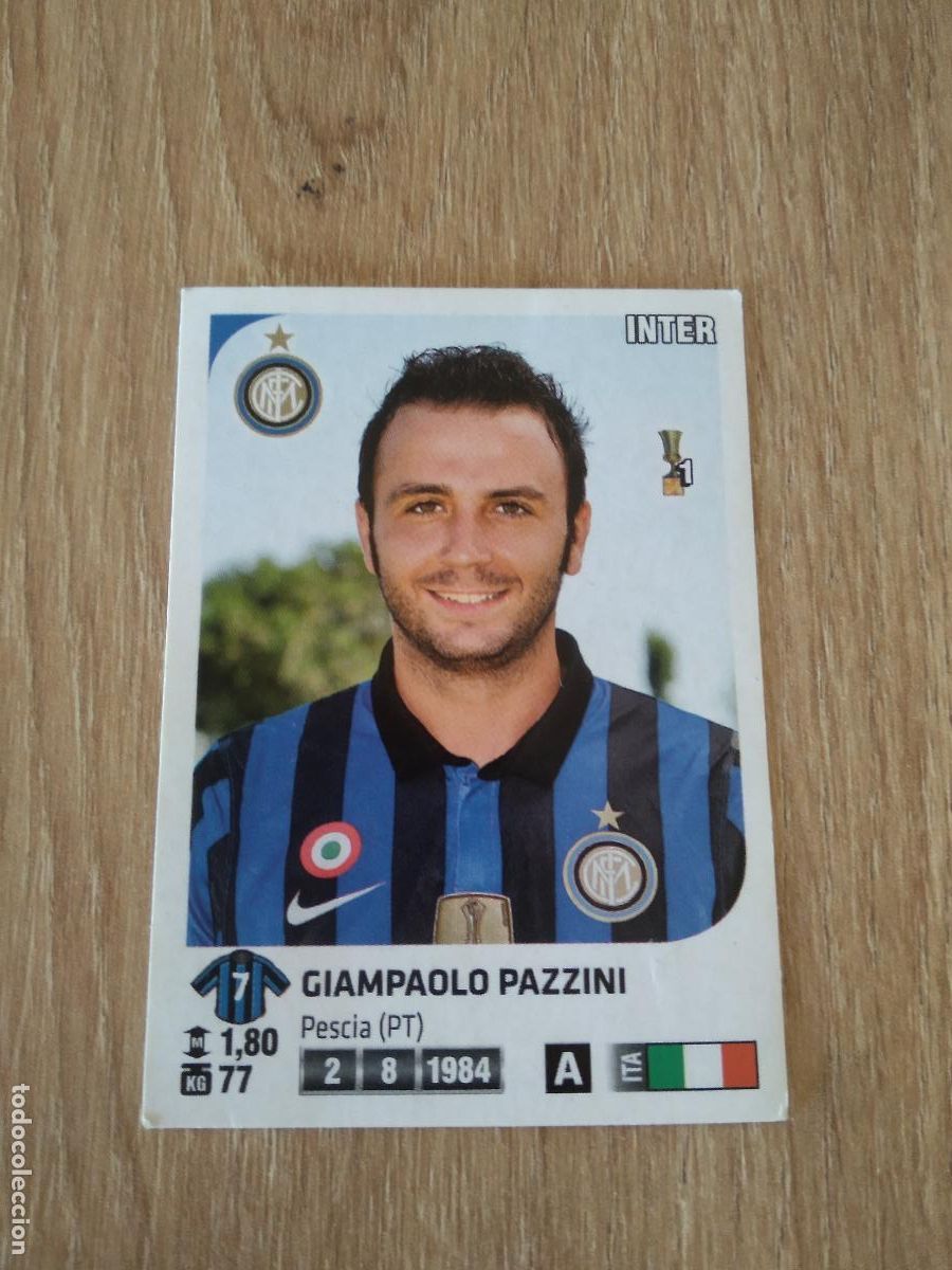 Cromos de f&uacute;tbol: 215 GIAMPAOLO PAZZINI INTER MILAN CROMO FUTBOL PANINI LIGA ITALIA 2011-2012 CALCIATORI 11-12