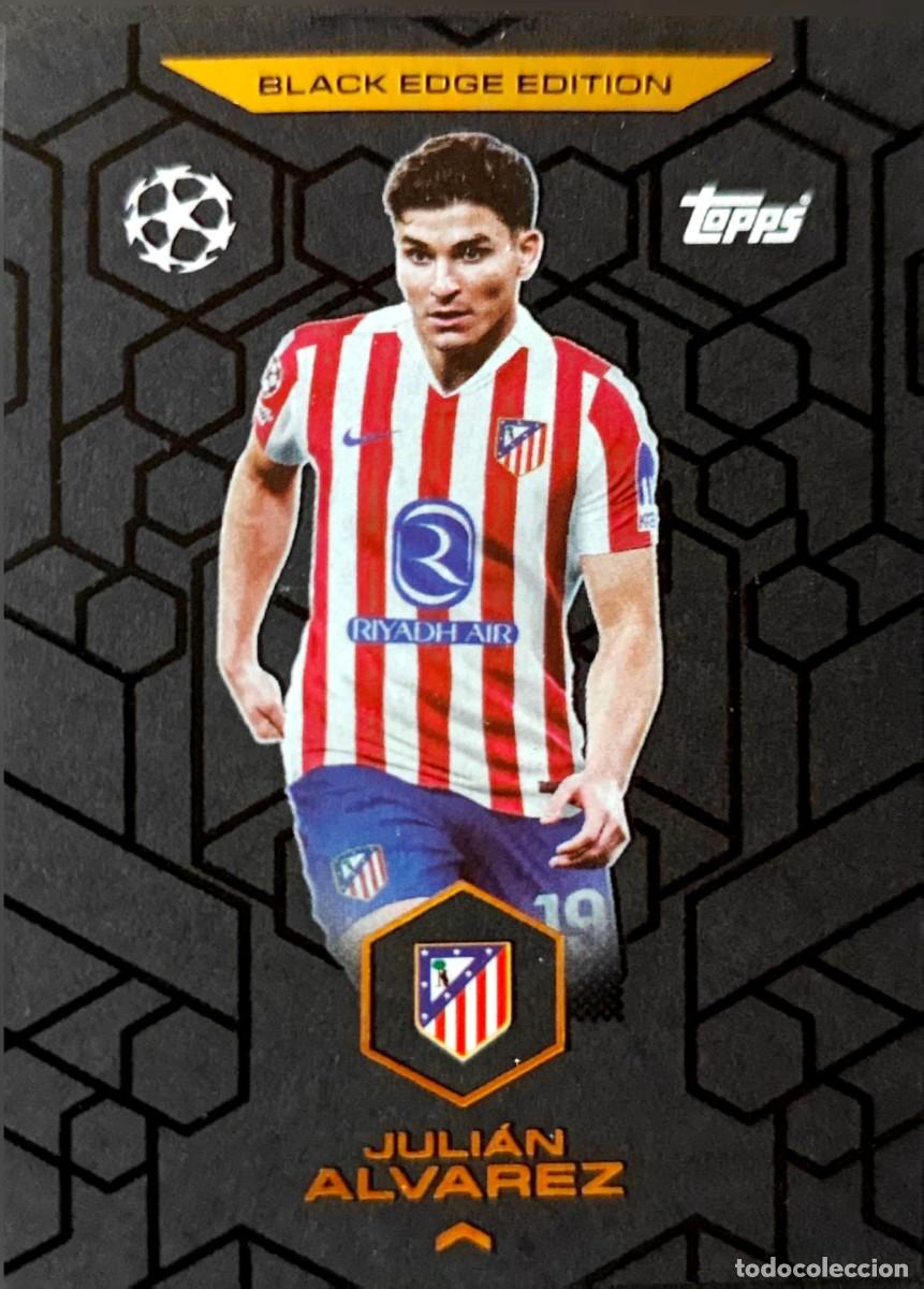 Football Stickers: BE5 Julian Alvarez - Atletico de Madrid - Black Edge Edition - TOPPS Match Attax 2025 2026 25 26
