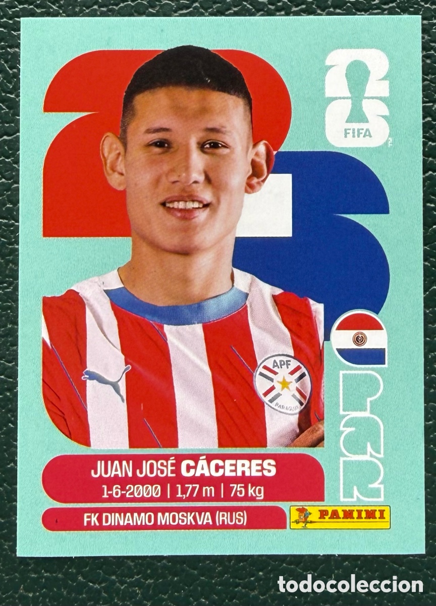 Football Stickers: PAR 6 JUAN JOSE CACERES PARAGUAY CROMOS ALBUM FIFA WORLD CUP MUNDIAL 2026 PANINI