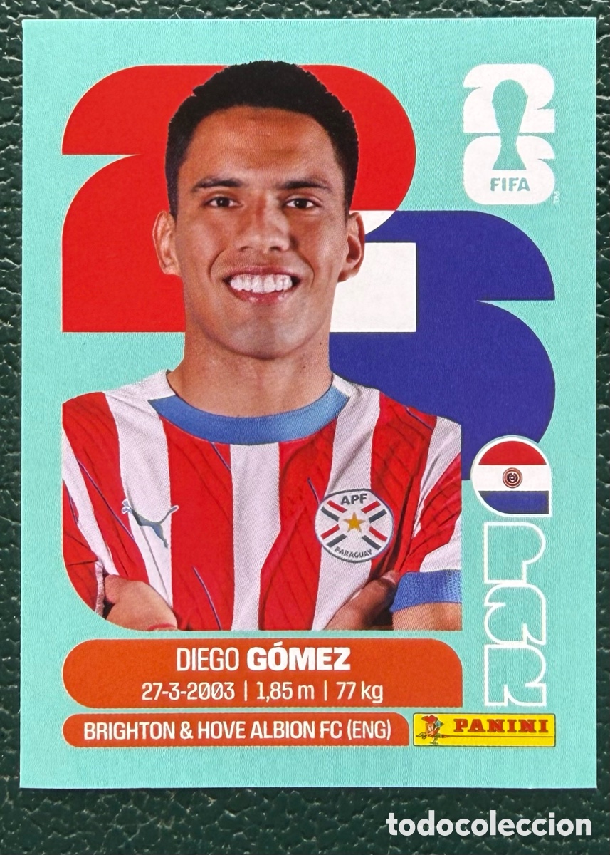 Football Stickers: PAR 10 DIEGO GOMEZ PARAGUAY CROMOS ALBUM FIFA WORLD CUP MUNDIAL 2026 PANINI