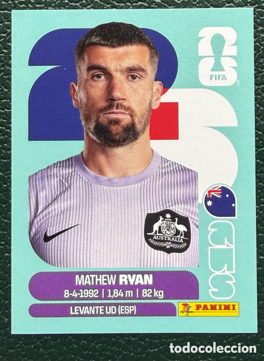 Cromos de Futebol: AUS 2 MATTHEW RYAN AUSTRALIA CROMOS ALBUM FIFA WORLD CUP MUNDIAL 2026 PANINI