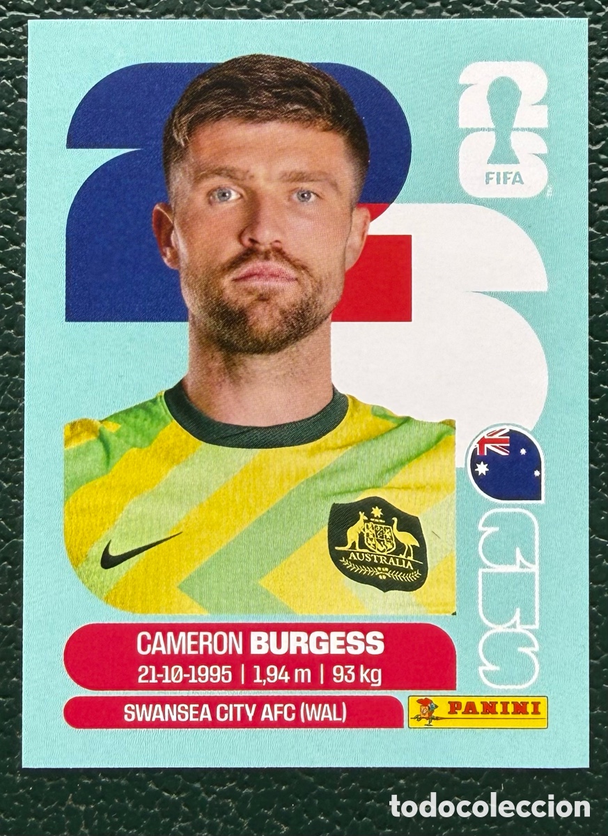 Cromos de Futebol: AUS 8 CAMERON BURGESS AUSTRALIA CROMOS ALBUM FIFA WORLD CUP MUNDIAL 2026 PANINI