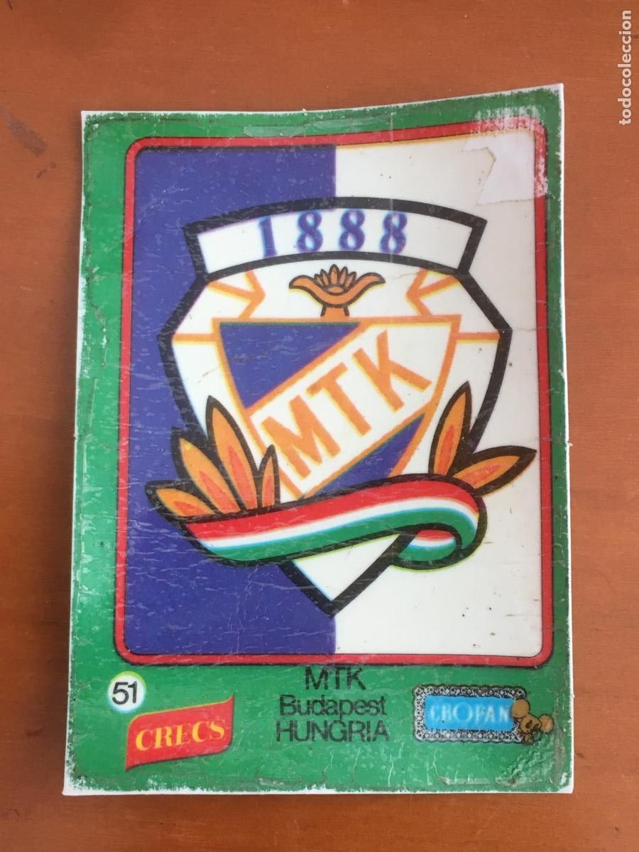 Cromos de f&uacute;tbol: cropan crecs mtk budapest hungria escudos de futbol cromo n&ordm; 51 nunca pegado