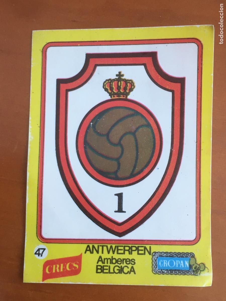 Cromos de f&uacute;tbol: cropan crecs antwerpen escudos de futbol cromo n&ordm; 47 nunca pegado