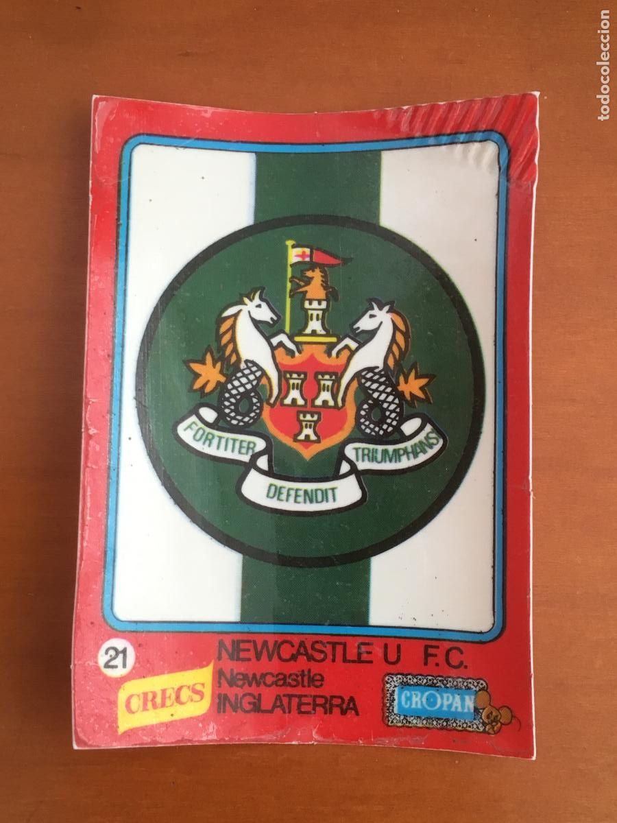 Cromos de f&uacute;tbol: cropan crecs newcastle escudos de futbol cromo n&ordm; 21 nunca pegado