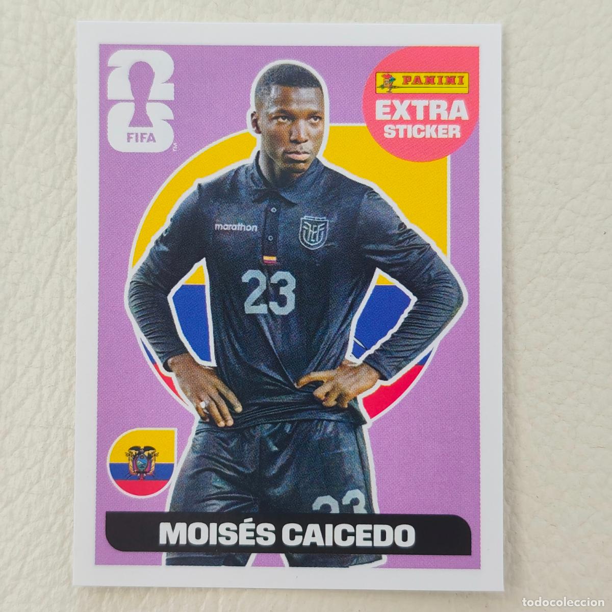 Cromos de f&uacute;tbol: Mois&eacute;s caicedo Extra Sticker Panini world cup 2026 purpura