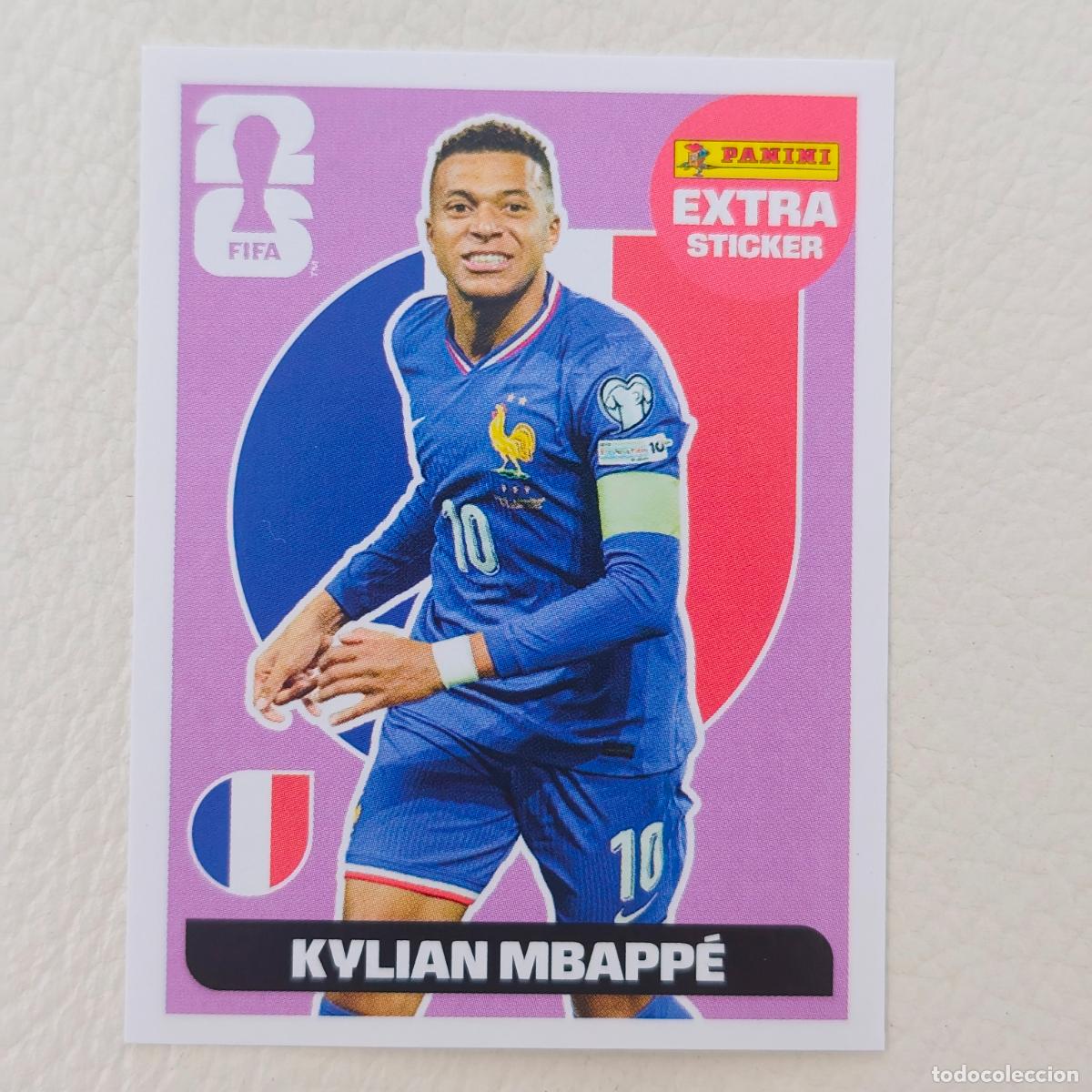 Cromos de f&uacute;tbol: KYLIAN MBAPP&Eacute; FRANCIA Extra Sticker Panini world cup 2026 purpura