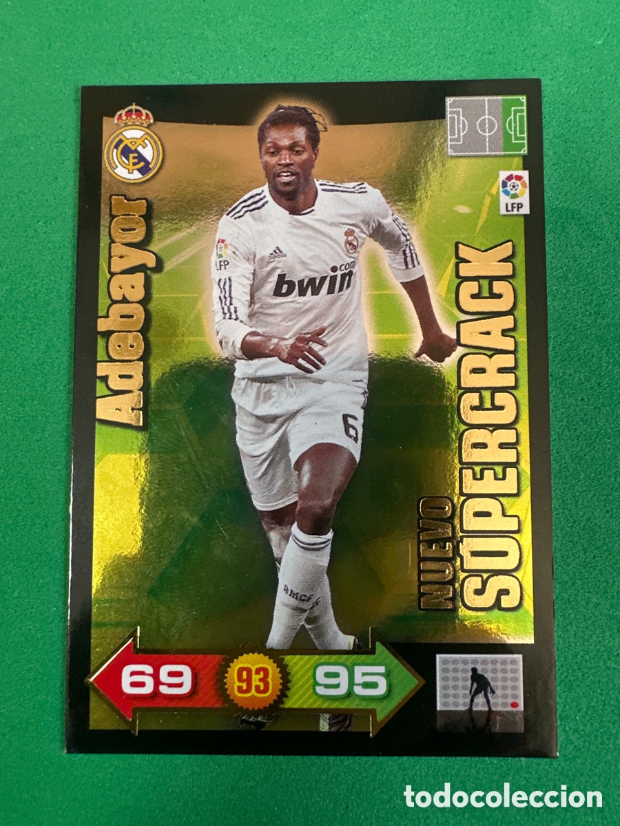 Cromos de f&uacute;tbol: ADEBAYOR (R.MADRID) NUEVO SUPERCRACK ADRENALYN 2010-2011 10 11 TRADING CARD
