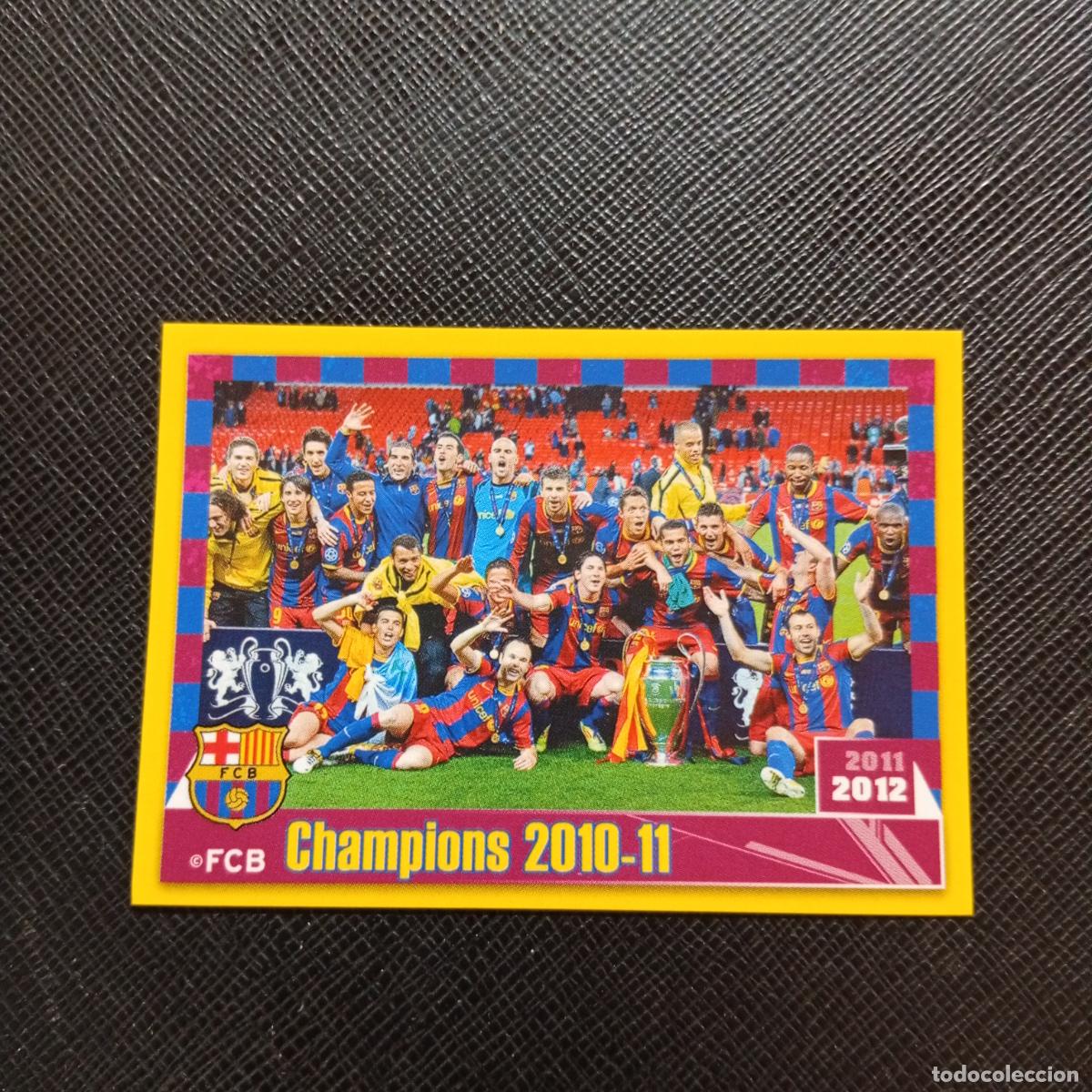 Cromos de f&uacute;tbol: 107 CELEBRACION MESSI BARCELONA PANINI COLECCION OFICIAL 2011 2012 CROMO 11 12 SIN PEGAR - A48 PG18