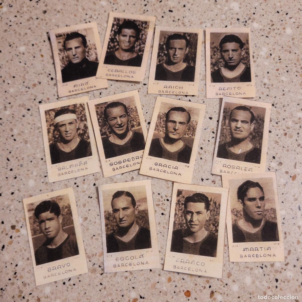 Cromos de f&uacute;tbol: BARCELONA EQUIPO COMPLETO FUTBOL TEMPORADA 1942 LEER COMENTARIOS