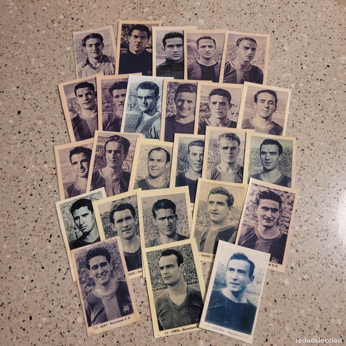 Cromos de f&uacute;tbol: EQUIPO COMPLETO DEL BARCELONA DE CAMPEONATOS DR FUTBOL 1952 DE RUIZ ROMERO. LEER COMENTARIOS