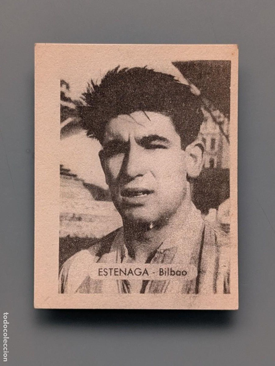 Cromos de f&uacute;tbol: RARO CROMO NUEVO RARE CARD ESTENAGA ATHLETIC CLUB BILBAO ATLETICO 1950 1951 50/51 R. ROMERO FUTBOL