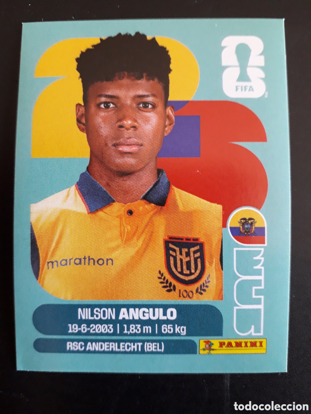 Cartes &agrave; collectionner de Football: ANGULO ECUADOR ECU 17 MUNDIAL F&Uacute;TBOL 2026 FIFA WORLD CUP PANINI SIN PEGAR PEDIDO M&Iacute;NIMO 3&euro;