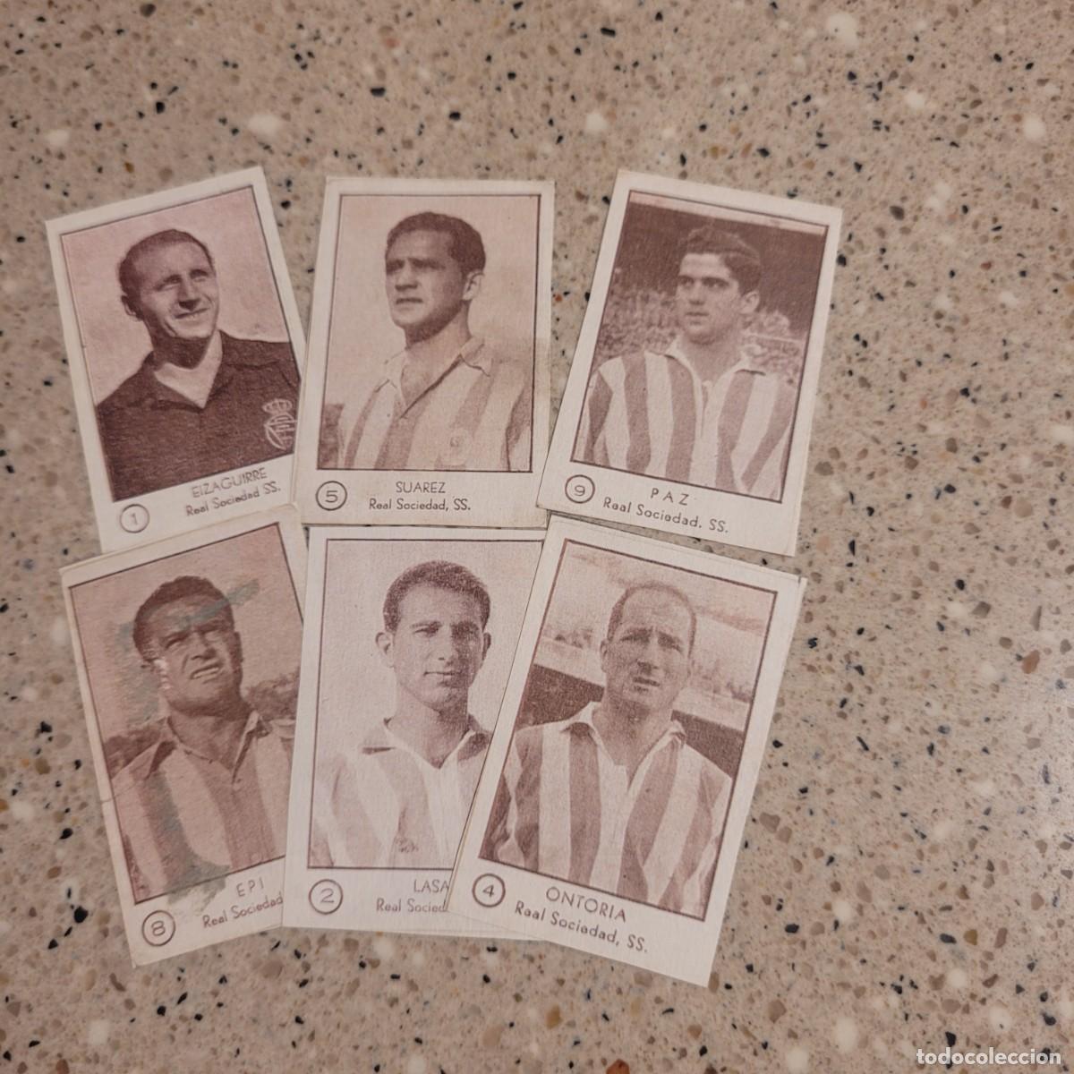 Football Stickers: LOTE 6 CROMOS DE LA REAL SOCIEDAD ARGA 1953. LEER COMENTRIOS