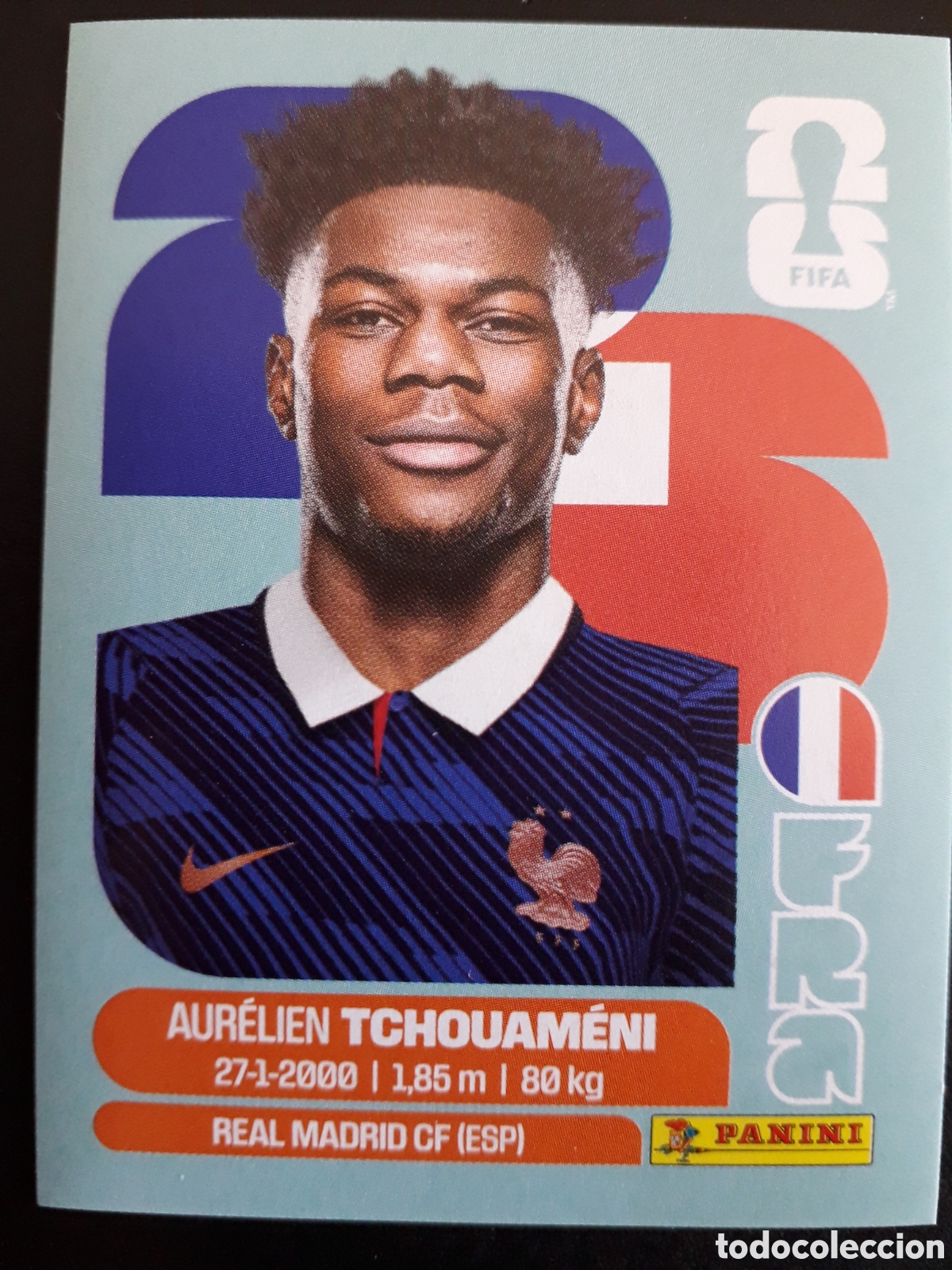 Figurine di Calcio: TCHOUAM&Eacute;NI FRANCIA FRA 9 MUNDIAL F&Uacute;TBOL 2026 FIFA WORLD CUP PANINI SIN PEGAR PEDIDO M&Iacute;NIMO 3&euro;