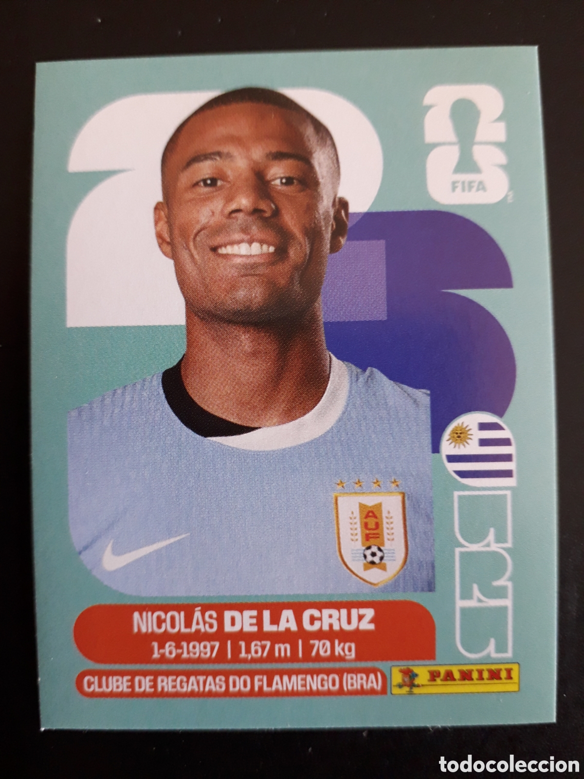 Cromos de f&uacute;tbol: DE LA CRUZ URUGUAY URU 15 MUNDIAL F&Uacute;TBOL 2026 FIFA WORLD CUP PANINI SIN PEGAR PEDIDO M&Iacute;NIMO 3&euro;