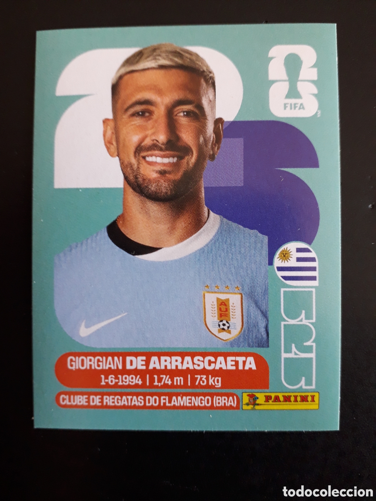 Cromos de f&uacute;tbol: DE ARRASCAETA URUGUAY URU 11 MUNDIAL F&Uacute;TBOL 2026 FIFA WORLD CUP PANINI SIN PEGAR PEDIDO M&Iacute;NIMO 3&euro;