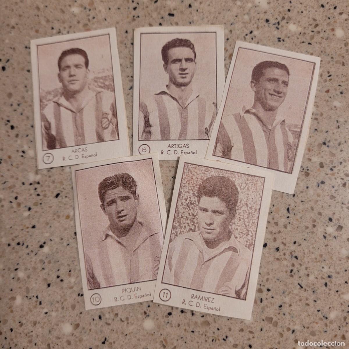 Cromos de f&uacute;tbol: LOTE 5 CROMOS DEL ESPA&Ntilde;OL ARGA 1953. LEER COMENTRIOS