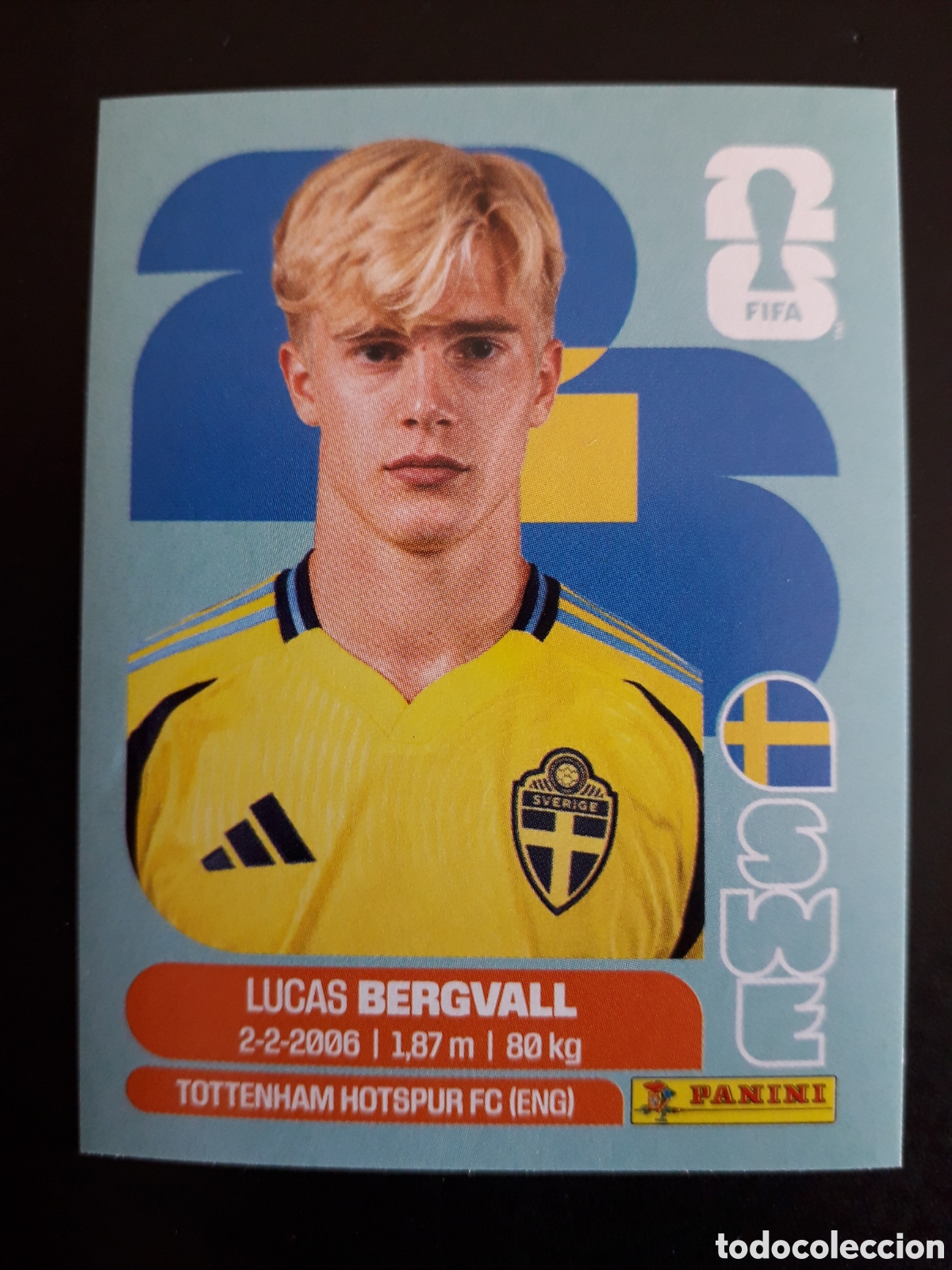 Fu&szlig;ball-Sticker: BERGVALL SUECIA SWE 8 MUNDIAL F&Uacute;TBOL 2026 FIFA WORLD CUP PANINI SIN PEGAR PEDIDO M&Iacute;NIMO 3&euro;.