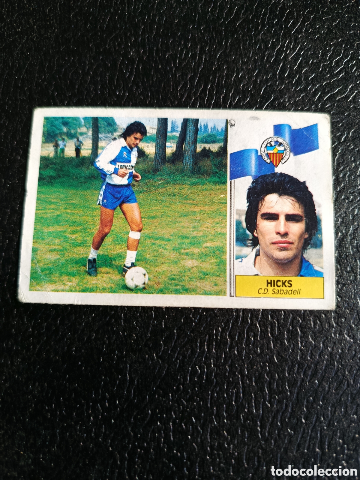 Fu&szlig;ball-Sticker: CROMO DIFICIL LIGA ESTE 86 87 1986 1987 FICHAJE 32 HICKS SABADELL DESPEGADO