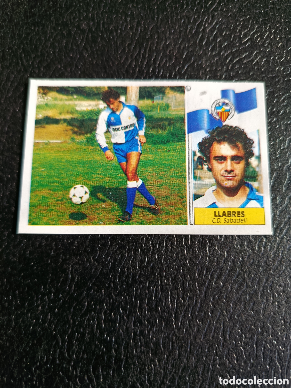 Fu&szlig;ball-Sticker: CROMO DIFICIL LIGA ESTE 86 87 1986 1987 COLOCA LLABRES SABADELL DESPEGADO