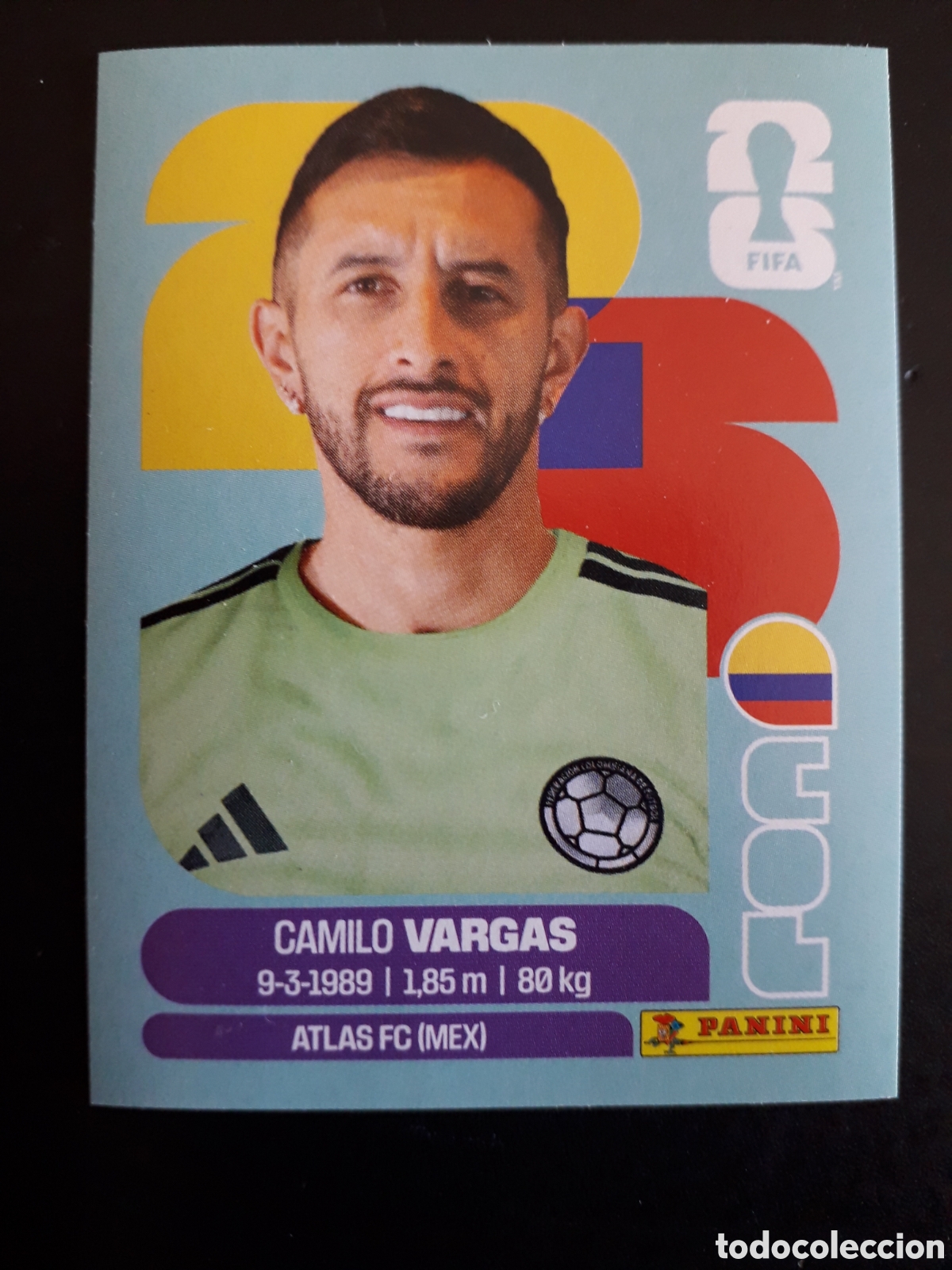 Cromos de f&uacute;tbol: VARGAS COLOMBIA COL 2 MUNDIAL F&Uacute;TBOL 2026 FIFA WORLD CUP PANINI SIN PEGAR PEDIDO M&Iacute;NIMO 3&euro;