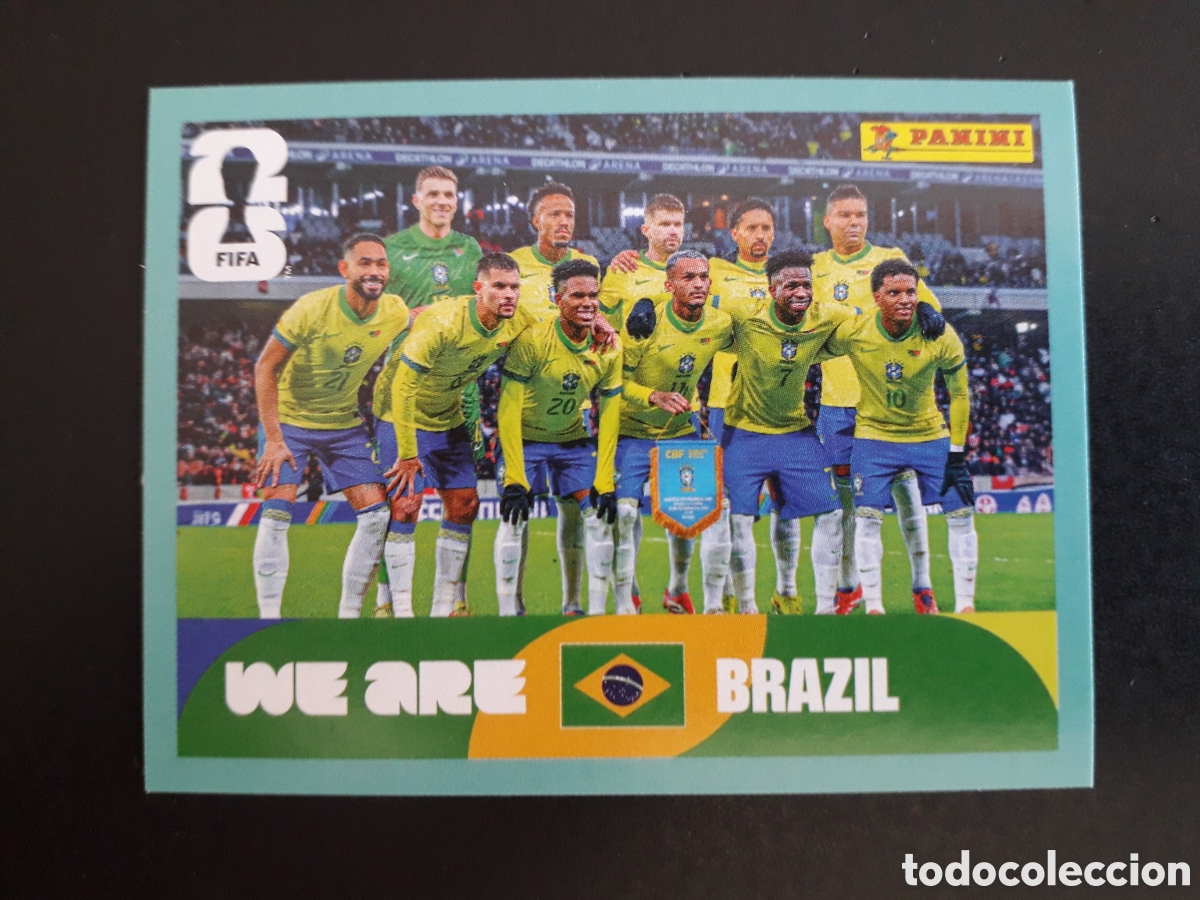 Cromos de f&uacute;tbol: EQUIPO BRASIL BRA 13 MUNDIAL F&Uacute;TBOL 2026 FIFA WORLD CUP PANINI SIN PEGAR PEDIDO M&Iacute;NIMO 3&euro;