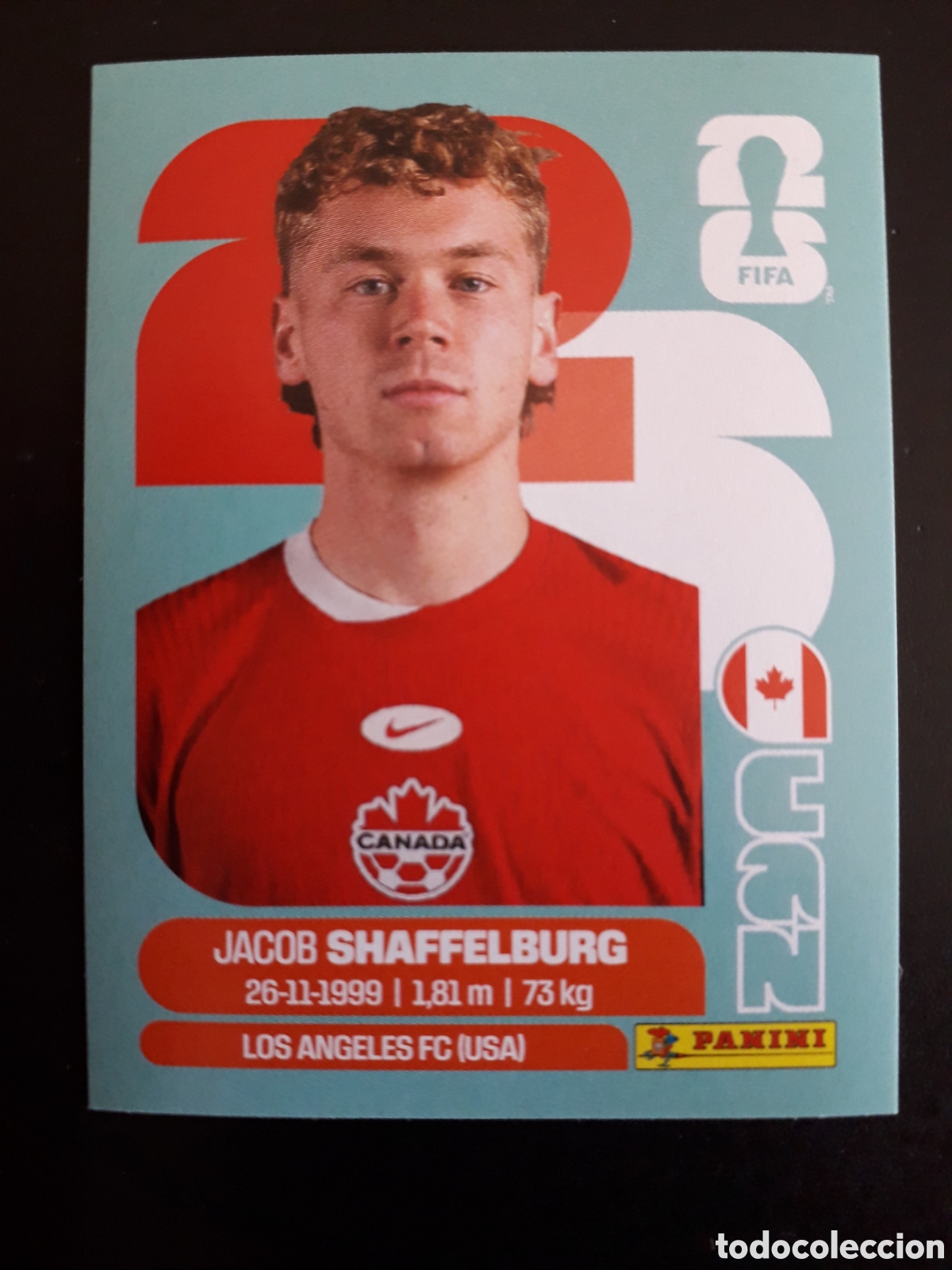 Figurine di Calcio: SHAFFELBURG CANAD&Aacute; CAN 14 MUNDIAL F&Uacute;TBOL 2026 FIFA WORLD CUP PANINI SIN PEGAR PEDIDO M&Iacute;NIMO 3&euro;