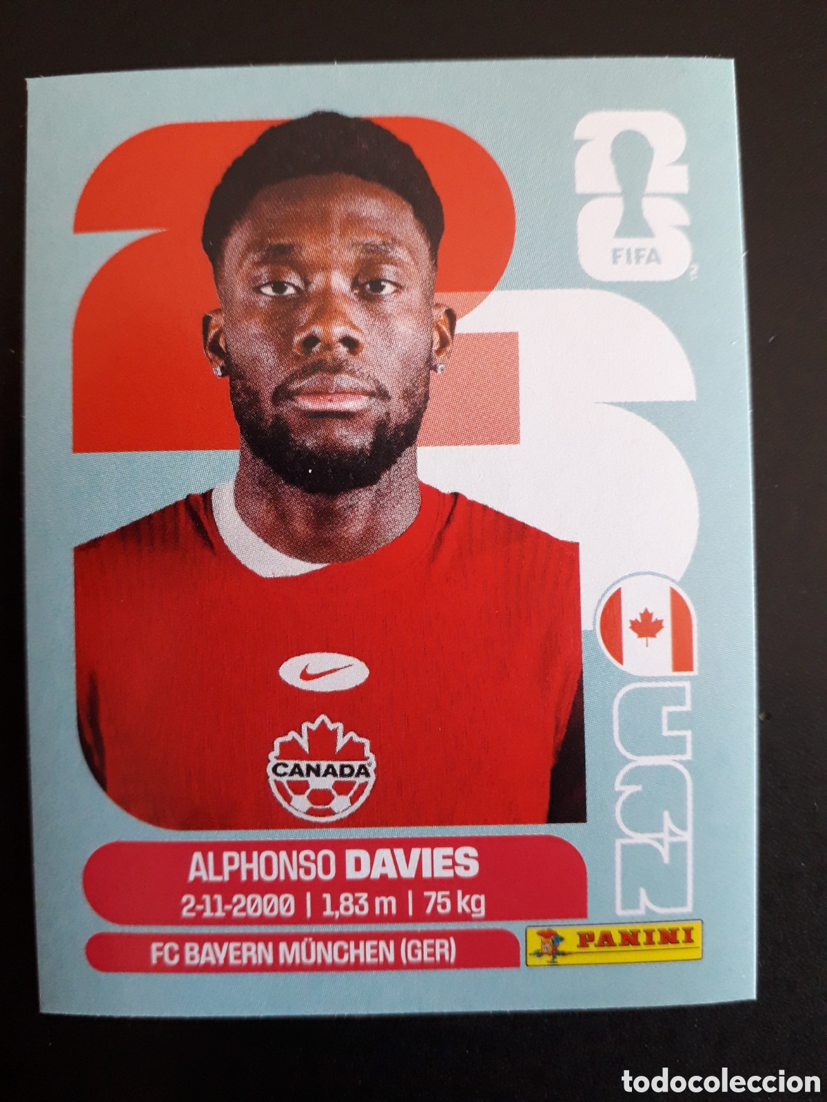 Cromos de f&uacute;tbol: DAVIES CANAD&Aacute; CAN 3 MUNDIAL F&Uacute;TBOL 2026 FIFA WORLD CUP PANINI SIN PEGAR PEDIDO M&Iacute;NIMO 3&euro;.