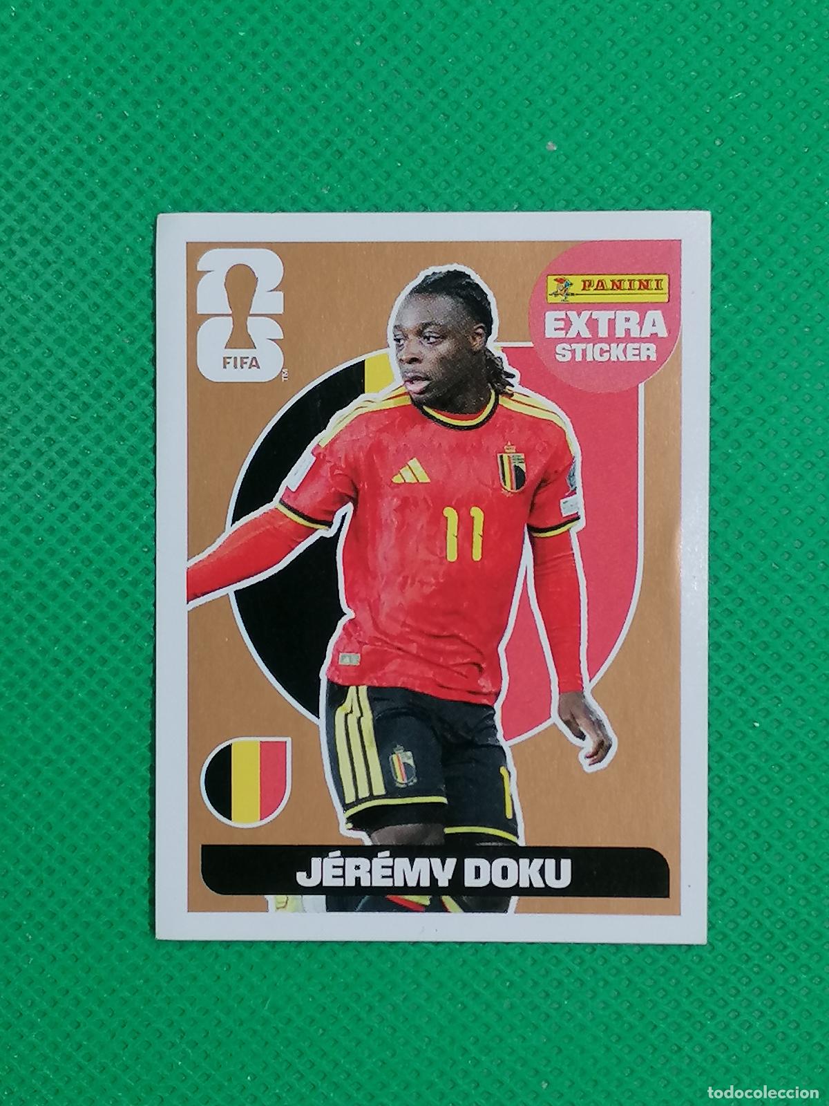 Cromos de f&uacute;tbol: JEREMY DOKU BELGICA BRONCE EXTRA STICKER ⚽ PANINI FIFA MUNDIAL WORLD CUP 26 2026 STICKER ⚽