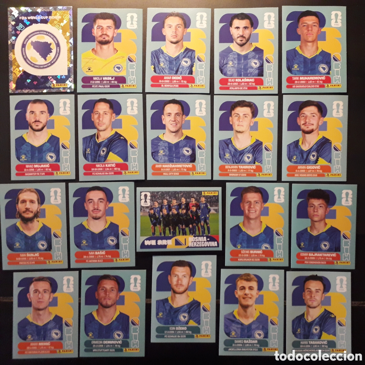 Cromos de Futebol: 20 CROMOS BOSNIA HERCEGOVINA, EQUIPO COMPLETO MUNDIAL F&Uacute;TBOL 2026 FIFA WORLD CUP PANINI SIN PEGAR
