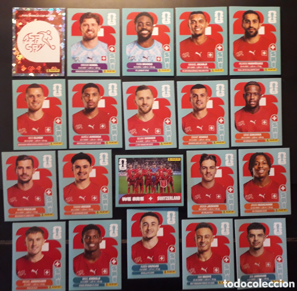 Cromos de f&uacute;tbol: 20 CROMOS SUIZA, EQUIPO COMPLETO MUNDIAL F&Uacute;TBOL 2026 FIFA WORLD CUP PANINI SIN PEGAR